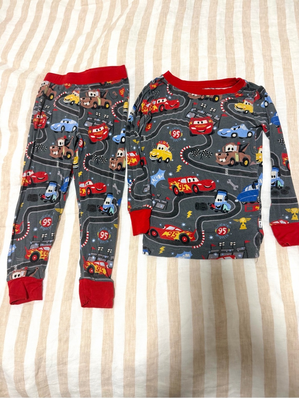 Disney Cars Print Little Sleepies Pajama Set
